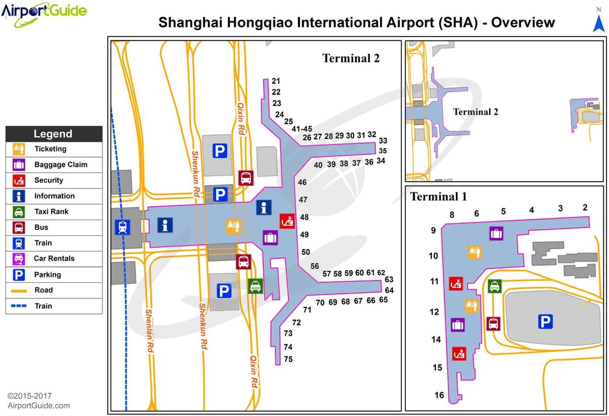 上海机场航站楼地图